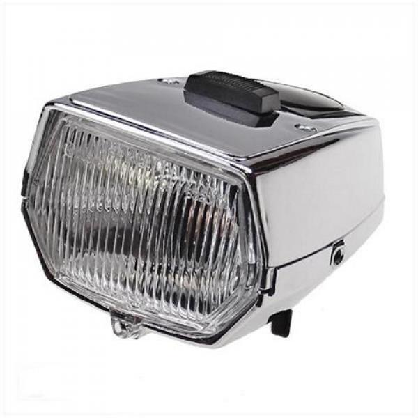 Zündapp Scheinwerfer eckig Chrom mit Schalter und Absteller Typ 442 & 447 442-16.719